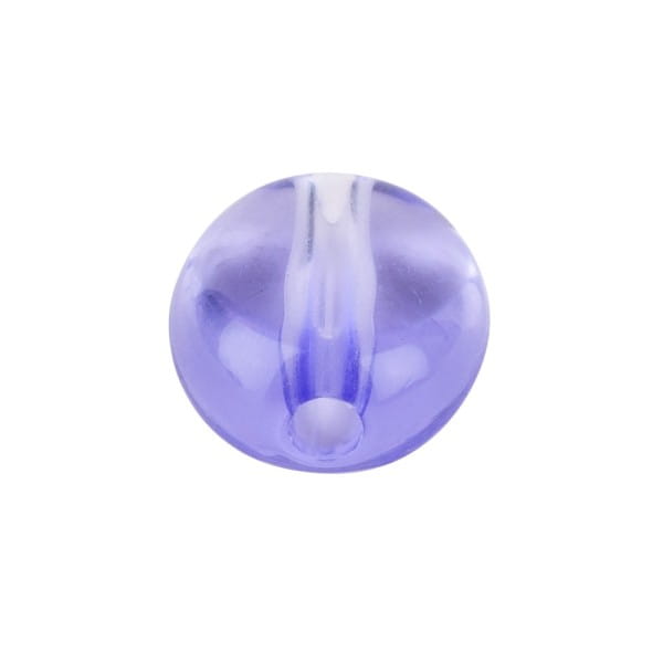 Oval-Perlen, transparent, 8mm, violett, 100 Stück