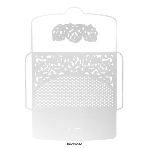 Stanzschablone, Briefumschlag mit Blütenornament, 2 Stück
