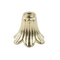 Blütenkelche, Petunien, metallic-matt, 1cm x 1,2cm, hellgold, 50 Stück