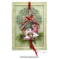 Transparent-Stickerbogen, Zierdeckchen, verschiedene Designs, 10cm x 30cm, 10 Bogen