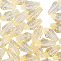 Diamanttropfen-Perlen, transparent, 12mm, gelb, 50 Stück