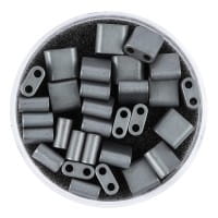 Hämatit-Perlen, Quadrat, 6mm x 6mm x 3mm, matt-anthrazit, 30 Stück