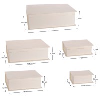 Boxen, Holz, Bücher, verschiedene Größen, 5 Stück