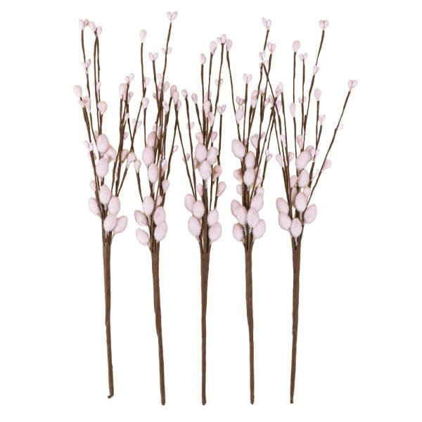 Deko-Zweige mit rosa Weidenkätzchen, 33cm lang, 5 Stück | Sonstige Deko-Zweige | Zweige | Floristik | Deko- & Geschenkartikel