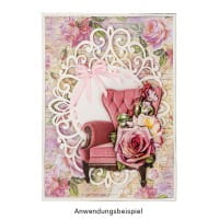 Laser-Kartenaufleger, Zierdeckchen, Ornament 9, 13,2cm x 10,4cm, 220 g/m², 5 Farbtöne, 20 Stück