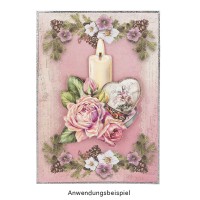 Motiv-Grußkarten, Christrosen-Rahmen, 11,5cm x 16,5cm, 5 Farben, inkl. Umschläge, 10 Stück