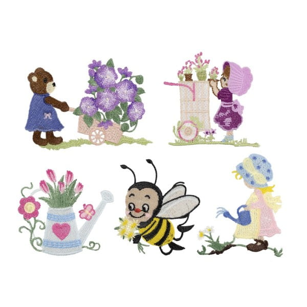 Stick-Designs, Frühlingszeit 1, 9cm bis 13,5cm, 5 Stück