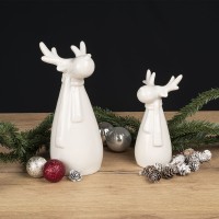 Deko-Figuren, Elche 2, 2 Designs & Größen, weiß, 2 Stück