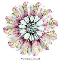 Schablone Falt-Blume "Flora 2", 8 verschiedene Blütenspitzen, inkl. Anleitung