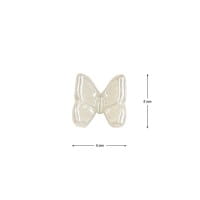 Miniatur-Schmuckstein-Schmetterlinge, perlmutt, 0,6cm x 0,6cm x 0,3cm, champagner, 100 Stück