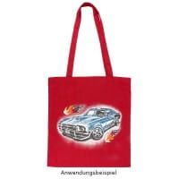 Textil-Tasche, 38cm x 42cm, mit zwei Lang-Henkeln, rot