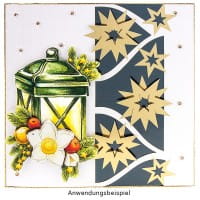 Deluxe-Grußkarten "Sterne", 16cm x 16cm, 10 Stück, inkl. Einleger & Umschläge