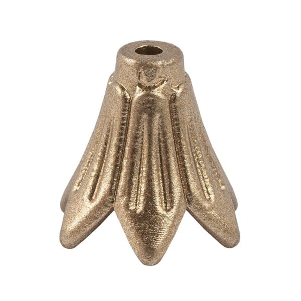 Blütenkelche, Petunien, metallic-matt, 1,5cm x 1,4cm, antikgold, 30 Stück