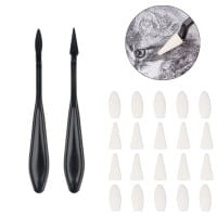 Spachtel mit Schwamm-Applikatoren, spitz & oval, inkl. Applikatoren, 22-teilig