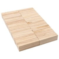 Bastelklötzchen, 8cm x 2,3cm x 0,8cm, glatt geschliffen, 50 Stück