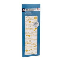 Aqua-Transfers Deluxe, Wünsche, Floristik & Bordüren, 10cm x 30cm, Goldfolie, 10 Bogen