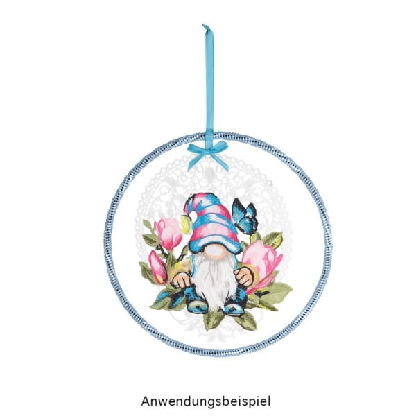 Perlen-Band, 10m lang, Perlen: Ø 3mm, transparent, hellblau