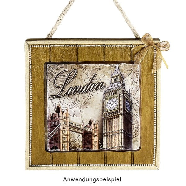 Relief-Sticker, Nostalgie London, 18 cm x 17,5 cm