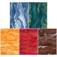 3-D Design-Papiere, Marmor-Effekt, DIN A4, 2x 5 Farben, 10 Bogen