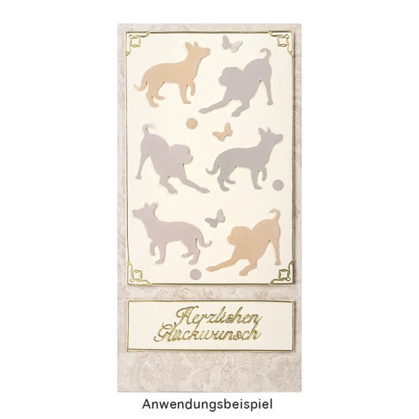 Jumbo-Stanzer, Hunde, 6,8cm x 6,7cm