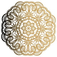 Laser-Kartenaufleger, Zierdeckchen, Ornament 16, Ø 14cm, 220 g/m², 5 Farbtöne, 20 Stück