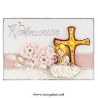 Spitzen-Blüten, mit Perlen, Ø 5cm, rosa, 10 Stück