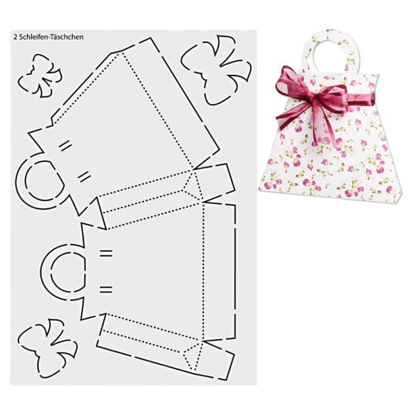 Design-Schablone "Schleifen-Täschchen", DIN A3