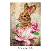Diamond-Painting-Grußkarte, Hase 1, 11,5cm x 16,5cm, inkl. Zubehör
