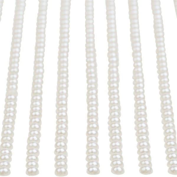 Halbperlen-Bordüren, selbstklebend, Ø3mm, naturweiß, 5 Bogen
