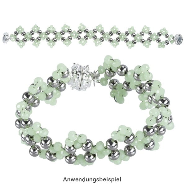 Perlen, rund, Ø 3mm, facettiert, zweifarbig, gefrostet, hellgrün, 200 Stück