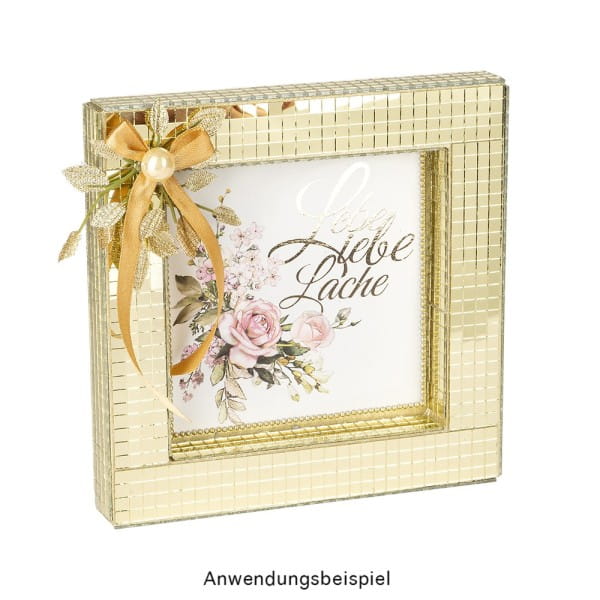 Spiegel-Mosaik-Sticker, 9,7cm x 29,6cm, selbstklebend, gold