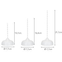 LED-Stab-Podeste, 3 Höhen, Ø7,7cm, 14-26 LEDs, warmweiß, inkl. Timer