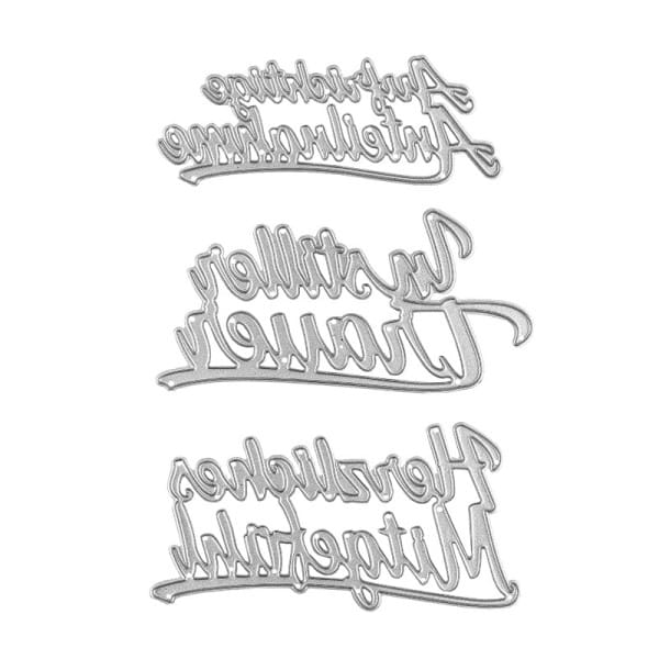 Stanzschablonen, Schriften, Kondolenz 2, 3,2cm bis 8,5cm, 3 Stück