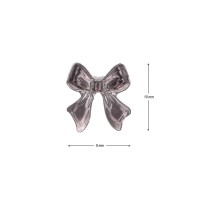 Miniatur-Schmuckstein-Schleifen, transparent, 0,9cm x 1cm x 0,2cm, aubergine, 100 Stück