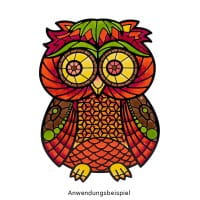 Sticker XL, Eulen, verschiedene Farben, 10 Bogen