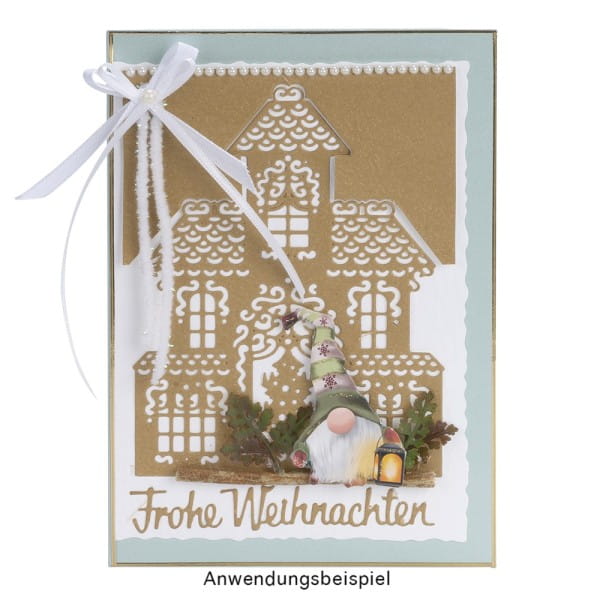 Stanzschablonen, Haus & Frohe Weihnachten, 6 Stück