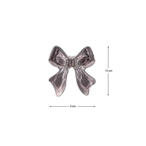 Miniatur-Schmuckstein-Schleifen, transparent, 0,9cm x 1cm x 0,2cm, aubergine, 100 Stück