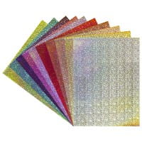 Effekt-Karton, Laserstars, DIN A4, 200 g/m², 10 verschiedene Farben, 20 Stück