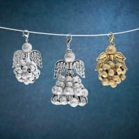 Filigrane Engelsflügel, Design 6, 3,7cm, silber, 10 Stück