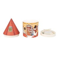 LED-Lichthaus, Nostalgische Weihnacht 2, Ø 11cm, 22cm hoch, inkl. Draht-Lichterkette, mit Timer