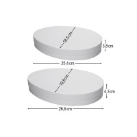 Geschenkboxen in Eiform, 2 versch. Größen, mit Deckel, weiß, 2 Stück