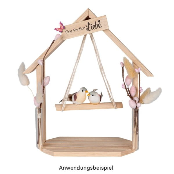 Deko-Federvögel, Sortierung 2, 2,2cm x 7cm x 2,8cm, braun, 9 Stück