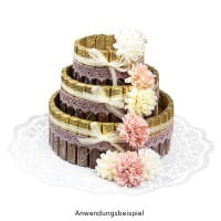 Styropor-Torte, 3 Styropor-Podeste, Ø20 cm, Ø15 cm, Ø10 cm