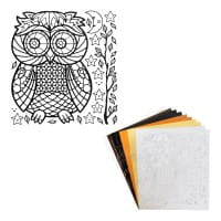 Sticker XL, Eulen, verschiedene Farben, 10 Bogen