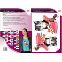 Color Bügeltransfers, DIN A4, Katze mit Schuh