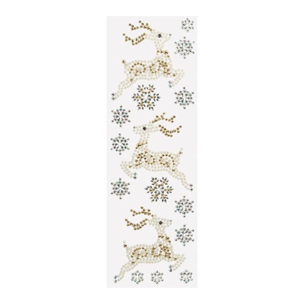 Strass-Ornamente, Weihnachtsmotive, mehrfarbig, teilweise mit Veredelung, 5 Bogen