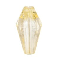 Diamanttropfen-Perlen, transparent, 12mm, gelb, 50 Stück