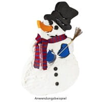 Deko-Schneemann aus Polystyrol, 39cm x 25cm x 3cm