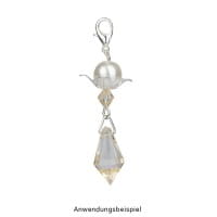 Anhänger mit Perlenkappe, Design 5, 3,7cm x 1cm, facettiert, 8 verschiedene Farben, 20 Stück