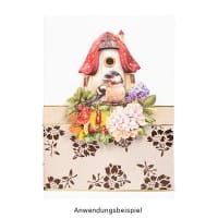 Grußkarten, Bütten-Optik, 11,5cm x 16,5cm, 300g/m², ecru, inkl. Umschläge, 10 Stück